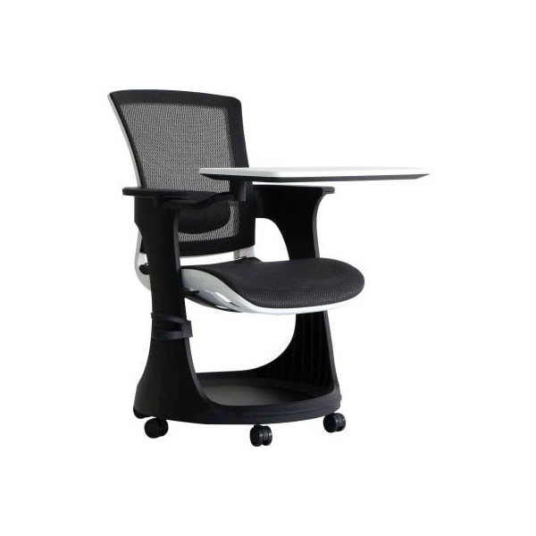 Raynor Marketing Ltd. Eurotech Mesh Chair on Casters with Table Arm - Black/White - Eduskate Series SKTRN-WHBLK-W09-01 - main